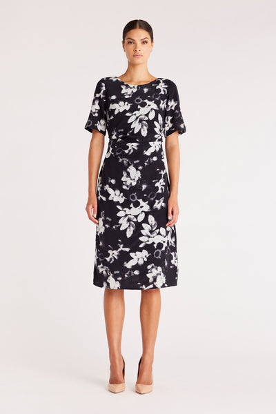 Sylvie Dress - Black/Print-Perri Cutten