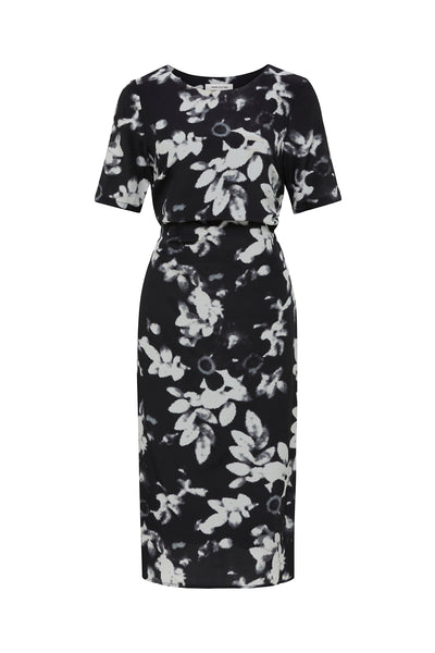 Sylvie Dress - Black/Print-Perri Cutten