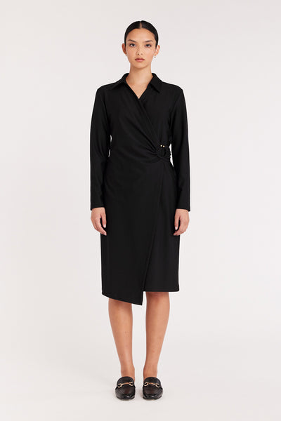 Dana Ponte Dress - Black-Perri Cutten