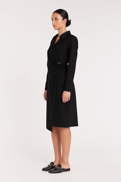 Dana Ponte Dress - Black-Perri Cutten