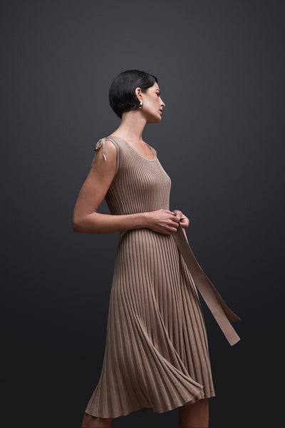 Tessa Knit Dress - Wheat-Perri Cutten