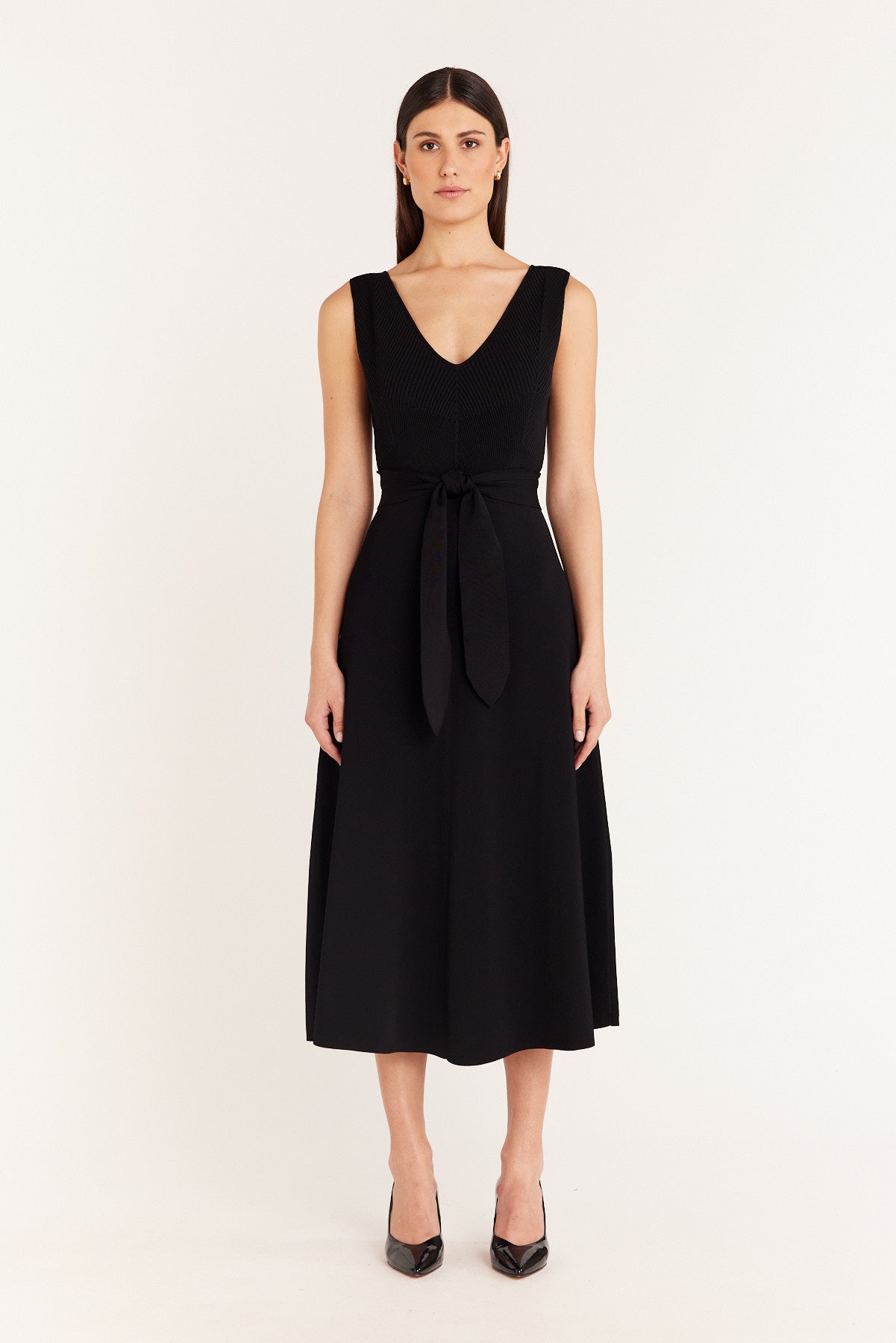 Francesca Knit Dress - Black-Perri Cutten