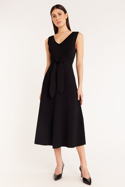 Francesca Knit Dress - Black-Perri Cutten