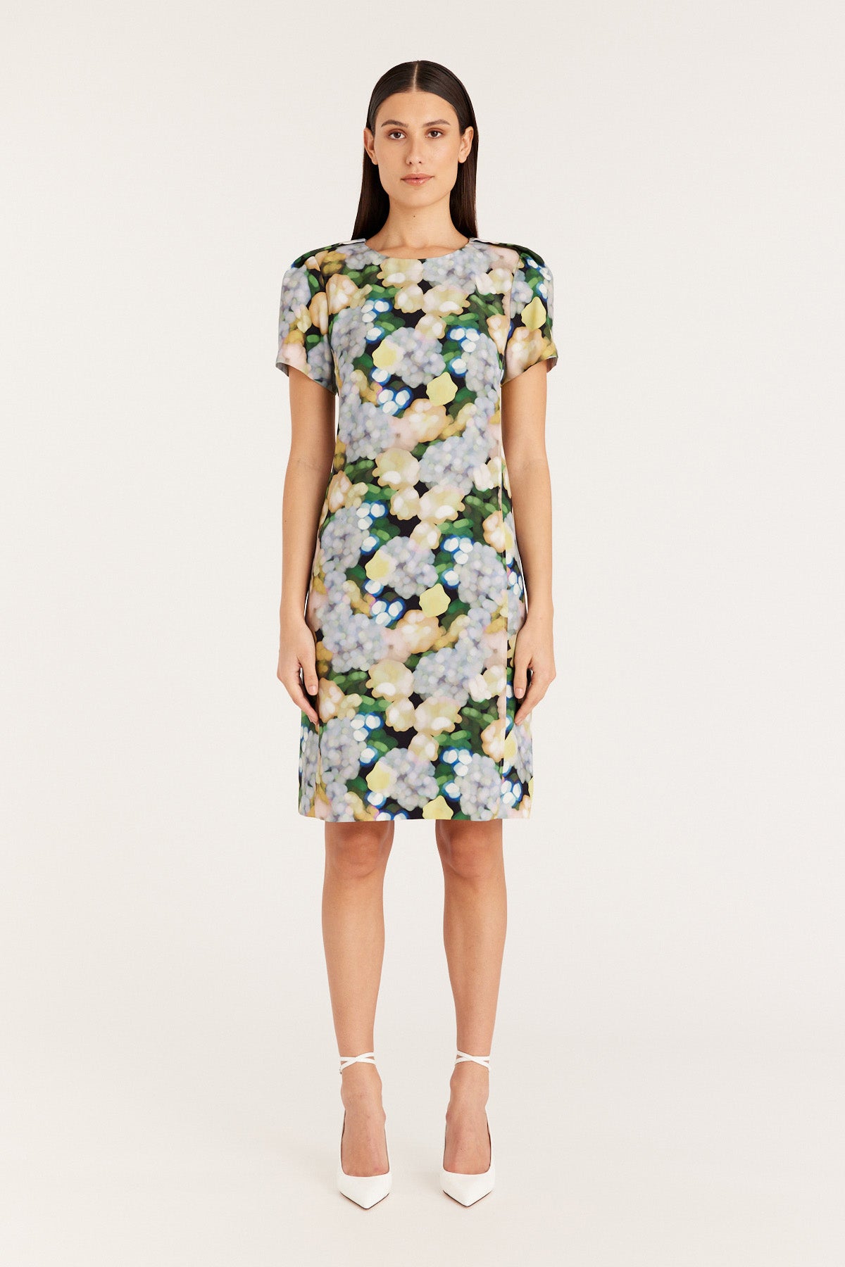 Matisse Silk Dress - Green Bloom-Perri Cutten