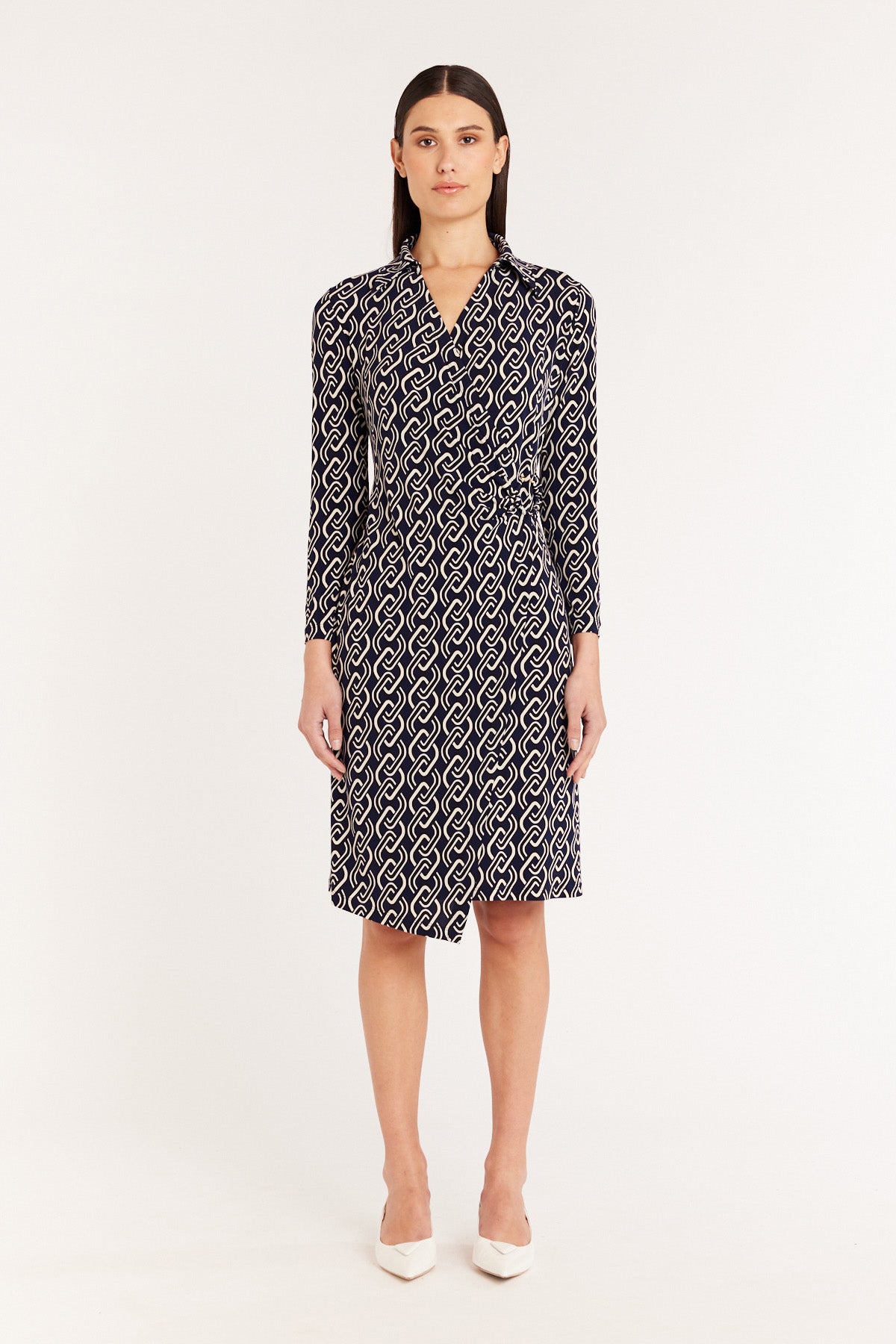 Dana Jersey Dress - Navy-Perri Cutten