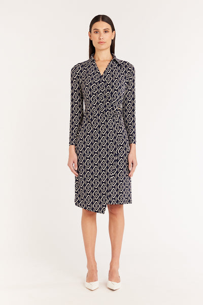 Dana Jersey Dress - Navy-Perri Cutten