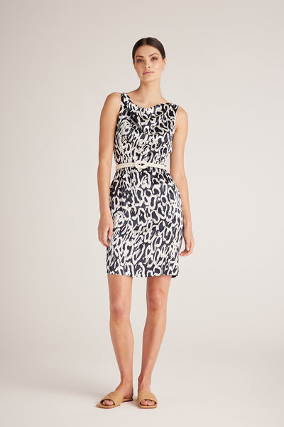 Thea Dress - Black/Print